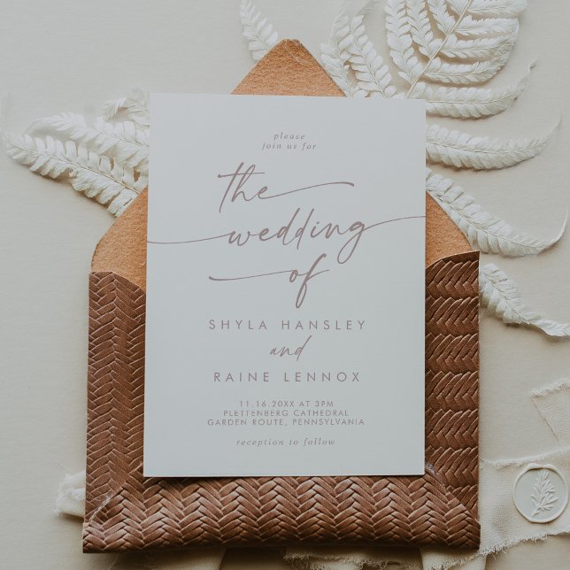 Invitación Boho Moda Rubor Rosa El Boda De (Subido por el creador)