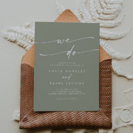 Invitación Boho Moda Sage Green Hacemos Boda
