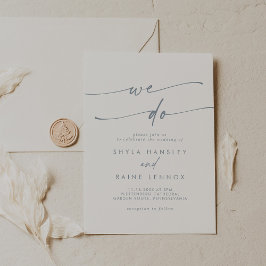 Invitación Boho Moda Slate Blue We Do Boda