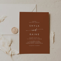 Boho Moda Terracotta Casual Boda