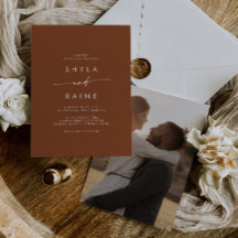 Boho Moda Terracotta Casual Photo Boda