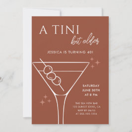 Invitación Boho Moda Terracotta Tini bit mayor 40 cumpleaños