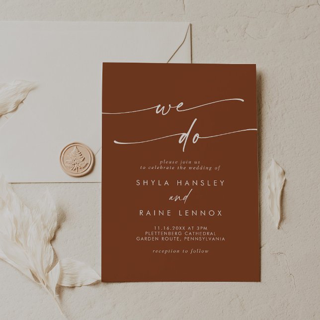 Invitación Boho Moda Terracotta We Do Boda (Subido por el creador)