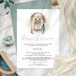 Invitación Boho Moda Vintage Clothes Chica Baby Shower