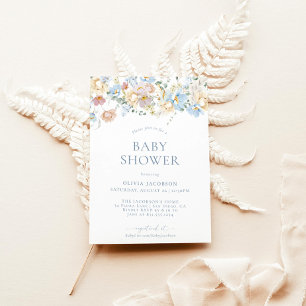 Invitación Boho Modern Floral Baby Shower Sexo Neutral