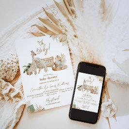 Invitación Boho Modern Heart Gender Neutral Baby Shower