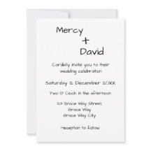 Boho Modern Minimalist Wedding Invitation