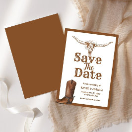 Invitación Boho moderno Boho Occidental Cowboy Wedding Salva