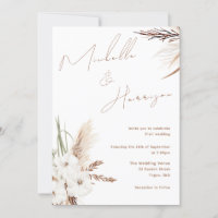 Boho moderno Boho White Floral Spring Wedding