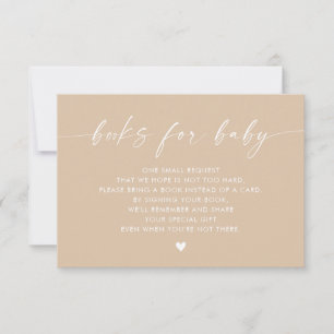 Invitación Boho Moderno Books for Baby Insert   Sexo Neutral
