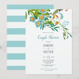 Invitación Boho Moderno Floral Lirio del Vallejo Ducha de Par