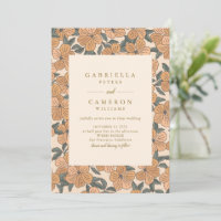 Boho moderno Neutrals Floral Garden Wedding
