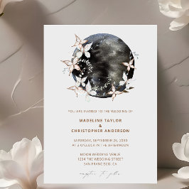 Invitación Boho Moon Boda Botancial Celestial