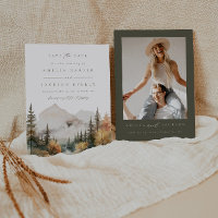 Boho Mountain Wedding Save The Date