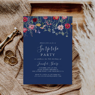 Invitación Boho Multicolor Wildflower Surprise Fiesta