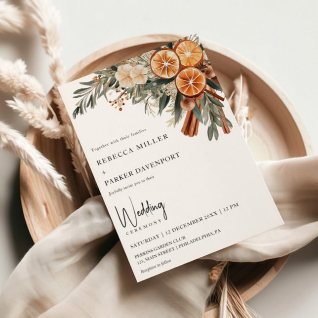 Invitación Boho naranja de canela de cítricos de invierno Bod (Subido por el creador)