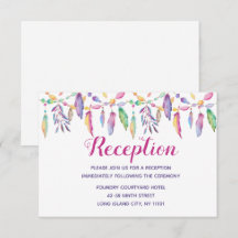 Boho Nativo Americano Pluma Púrpura Boda India
