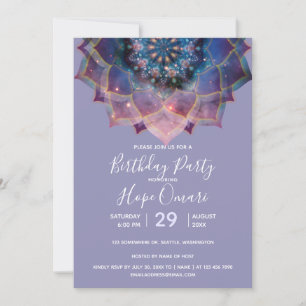 Invitación Boho Nebula Mandala
