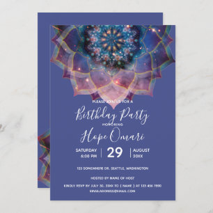 Invitación Boho Nebula Mandala