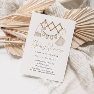 Invitación Boho Neutral Baby Shower