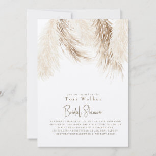 Invitación Boho Neutral Ecru Bridal Shower