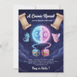 Invitación Boho Neutral Gender Reveal Invitation