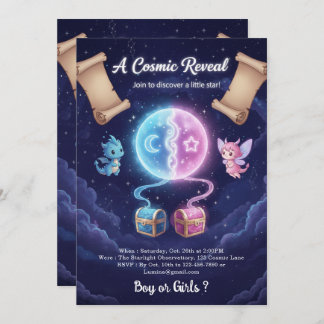 Invitación Boho Neutral Gender Reveal Invitation