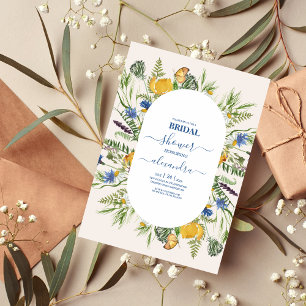 Invitación Boho Neutral Watercolor Flor silvestre Ducha nupci