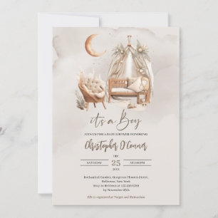 Invitación Boho neutro orujo niño nook Baby Shower