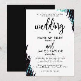 Invitación Boho Nights Black and White Boda