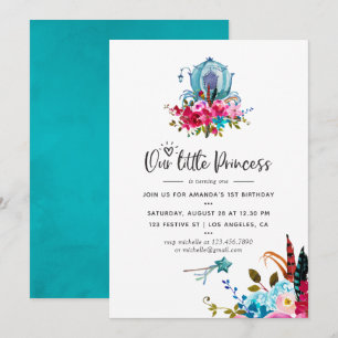 Invitación Boho Nuestra pequeña princesa Fiesta de cumpleaños