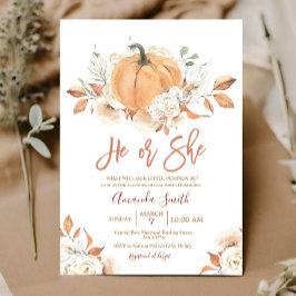 Invitación Boho o ella revelan sexo de calabaza rusa