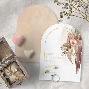 Invitación Boho Oasis Floral de Boda Arco de Ducha Nupcial ID