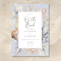 Boho Ocean Dusty Blue en la boda de la playa