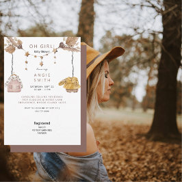 Invitación Boho Oh Chica Ropa Baby Shower II