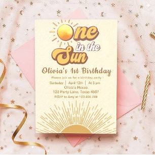 Invitación Boho One In Sun Birthday Invitation