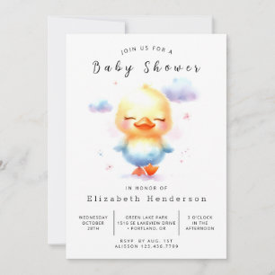 Invitación Boho Online Duck Baby Shower