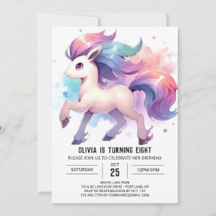 Invitación Boho Online Horse Birday