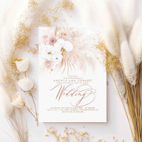 Boho Orquídeas Blancas Botánicas Boda de Grass Pam