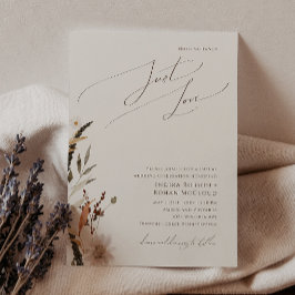 Invitación Boho Otoño Beige Nada Fancy Sólo Love Boda