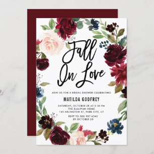 Invitación Boho Otumn Wreath Fall In Love Bridal Shower