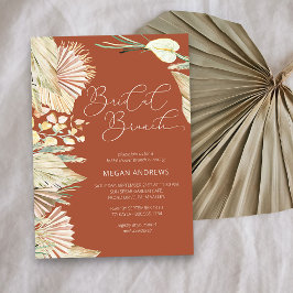 Invitación Boho Palm Dried Foliage Terracotta Bridal Brunch