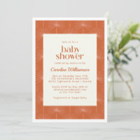 Boho Palm Leaf Rust Baby Shower Botánico