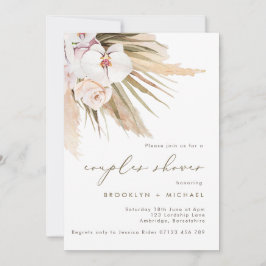 Invitación Boho Pampas Agua de color de hierba Floral Parejas