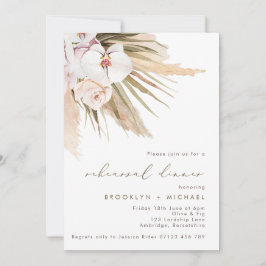 Invitación Boho Pampas Boda de Grass Ensayo Cena