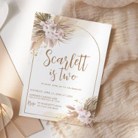 Boho Pampas Desierto de Grasa Cumpleaños Beige