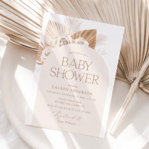 Invitación Boho Pampas Grass Baby Shower