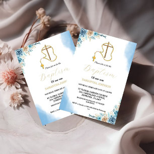 Invitación Boho Pampas Grass Rainbow Chica BAptism Christenin