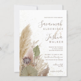INVITACIÓN BOHO PAMPAS GRASS WATERCOLOR INVITATION