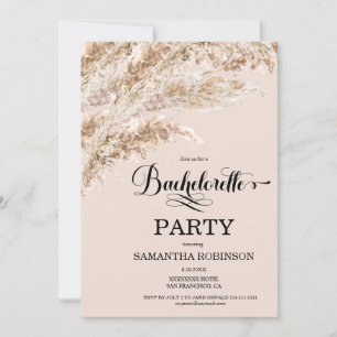 Invitación Boho Pampas Grass Weekend Bachelorette